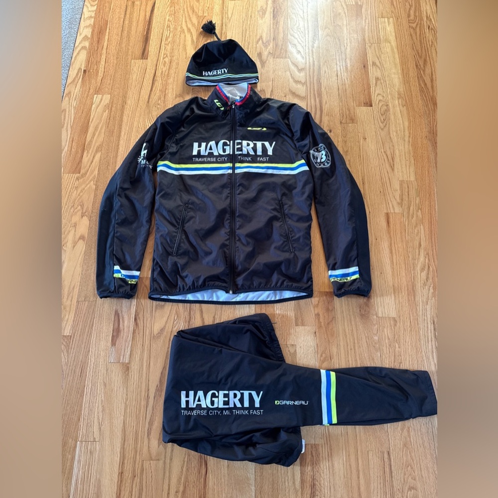 HAGERTY Men’s Nordic Ski Race Training Jacket/Pants/Hat set, Size Large